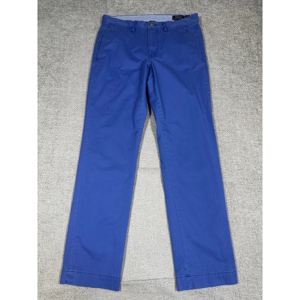 Polo Ralph Lauren Pants Mens 32x31 Blue Chino Preppy Stretched Cotton Twill